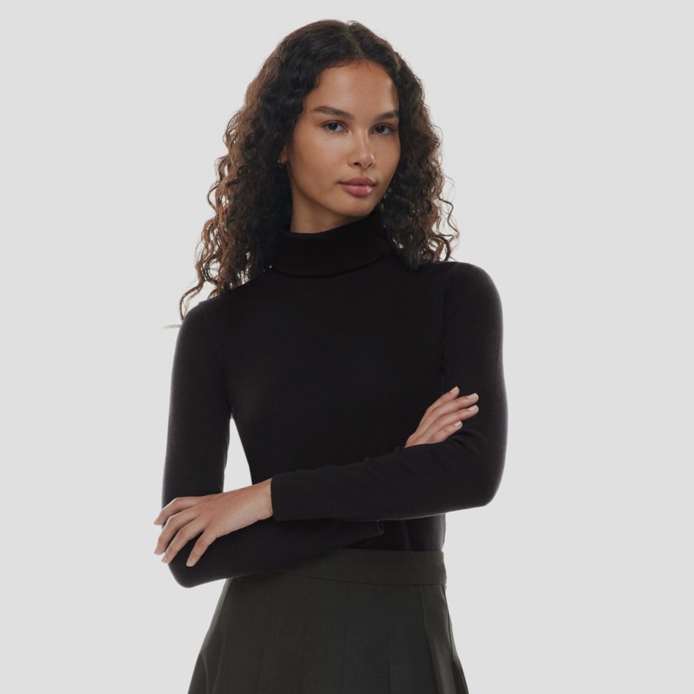 Aritzia (Sunday Best) Black Ribbed Turtleneck Sweater